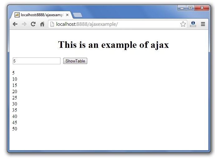 ajax example output