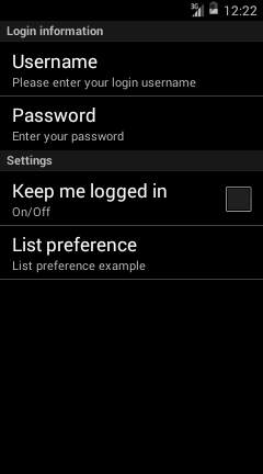 android preference example output 2