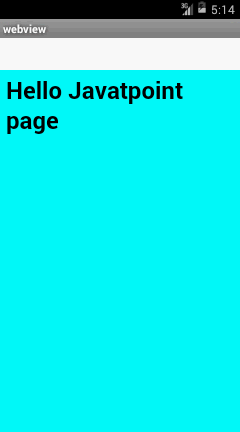 android webview example output 1