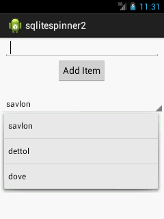 android sqlite example output 3