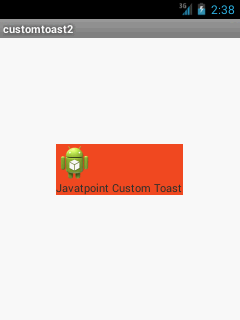 android custom toast example output 1