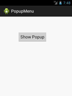 android popup menu example output 1